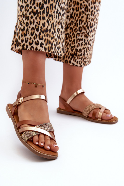 Pealistesandaalid eko-nahast Sergio Leone SK085H pruunid värvi