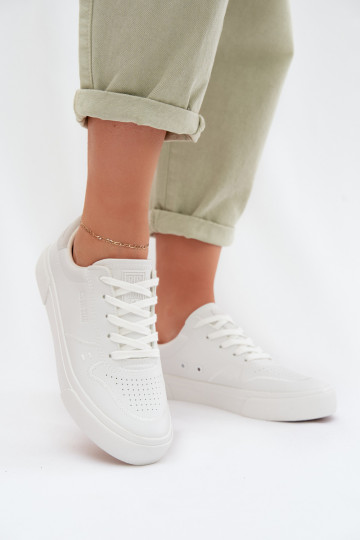 Naisten sneakers-kengät Big Star TT274008 valkoisena 2