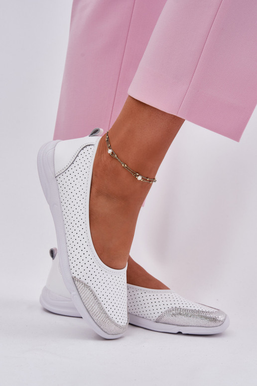 Pealhk Pealiste omad Ažuursed baleriinad valget värvi Lucy