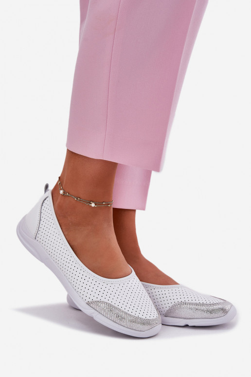 Pealhk Pealiste omad Ažuursed baleriinad valget värvi Lucy