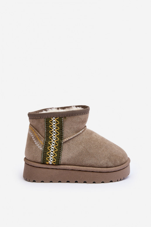 nööpidega lumesaapad Pealiste poolsaapad voodriga Laste jalanõud Rohelist värvi Leonora