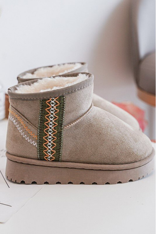 nööpidega lumesaapad Pealiste poolsaapad voodriga Laste jalanõud Rohelist värvi Leonora