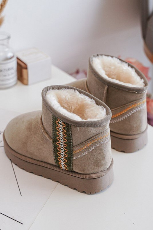 nööpidega lumesaapad Pealiste poolsaapad voodriga Laste jalanõud Rohelist värvi Leonora