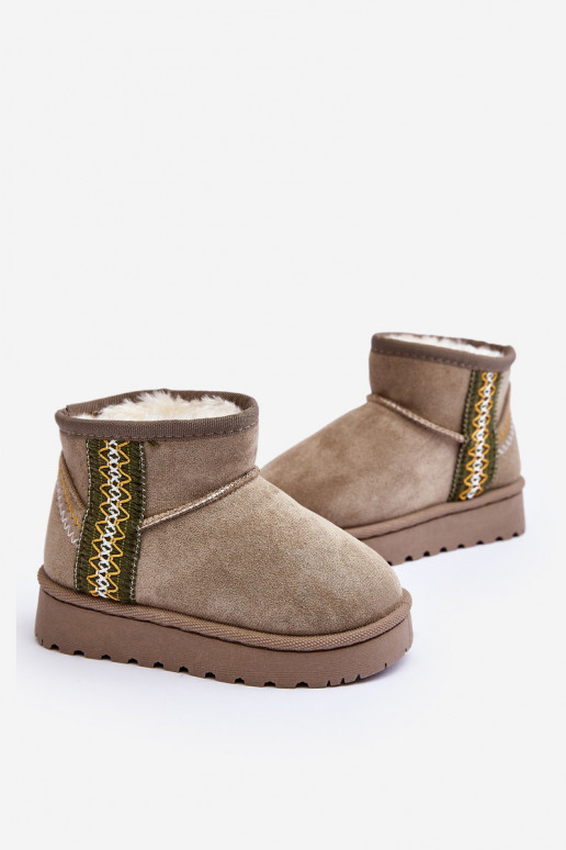 nööpidega lumesaapad Pealiste poolsaapad voodriga Laste jalanõud Rohelist värvi Leonora