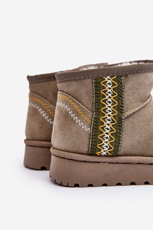 nööpidega lumesaapad Pealiste poolsaapad voodriga Laste jalanõud Rohelist värvi Leonora