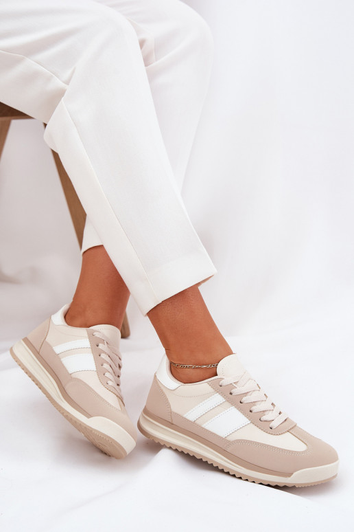 spordijalatsid Sneakers tüüpi jalanõud Pealiste omad leopardimustriga beeži värvi Galabis