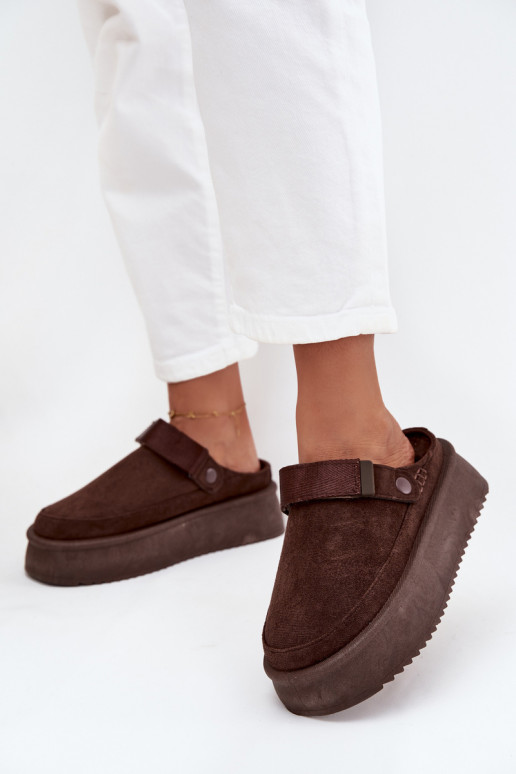 nööpidega lumesaapad Pealiste omad platvormigasu limpančiais užsegimaisem Czekoladosissee Jorielle