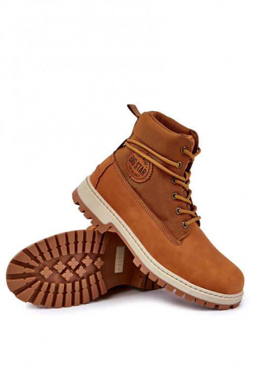 meestele Pealiste poolsaapad jalanõud Memory Foam Big Star KK174203 pruunid värvi