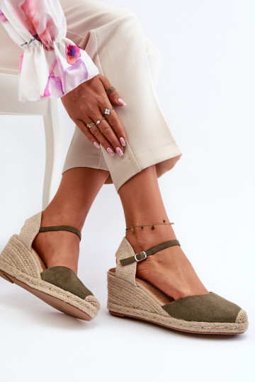 seemisnakhsed sandaalid espadrillid platvormiga Rohelist värvi Cammer 2