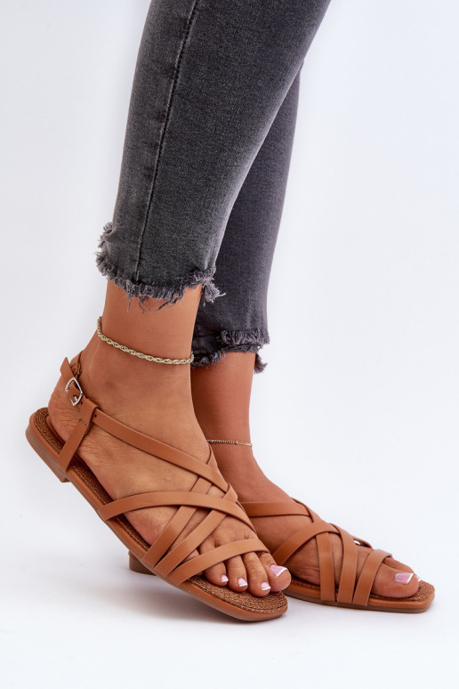 Sellel ondalad sandaalid Big Star NN274013 pruunid värvi