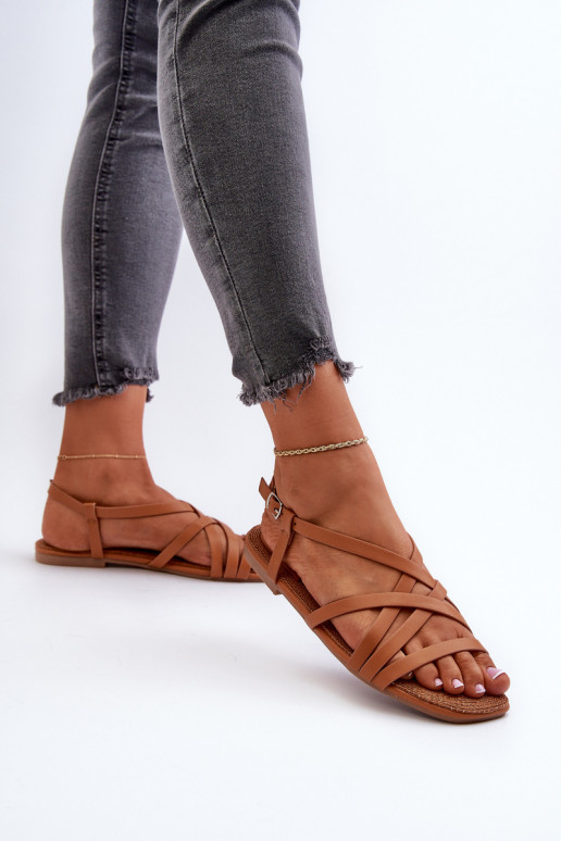 Sellel ondalad sandaalid Big Star NN274013 pruunid värvi