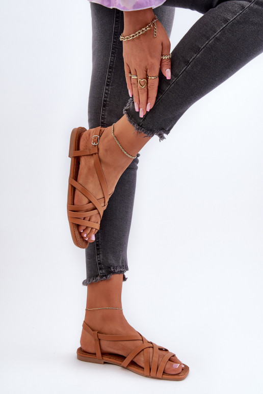 Sellel ondalad sandaalid Big Star NN274013 pruunid värvi