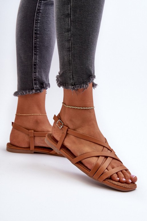 Sellel ondalad sandaalid Big Star NN274013 pruunid värvi