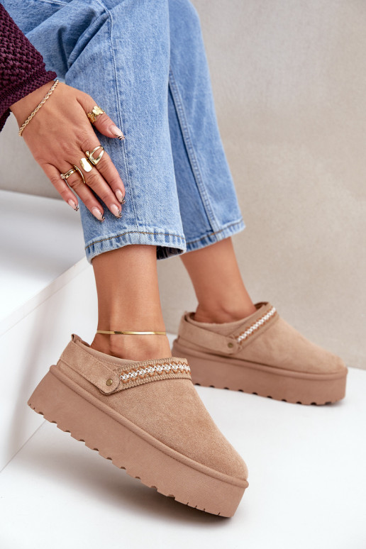 nööpidega lumesaapad Koos Ornate Haftem beeži värvi Selithria