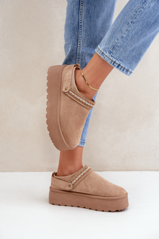 nööpidega lumesaapad Koos Ornate Haftem beeži värvi Selithria