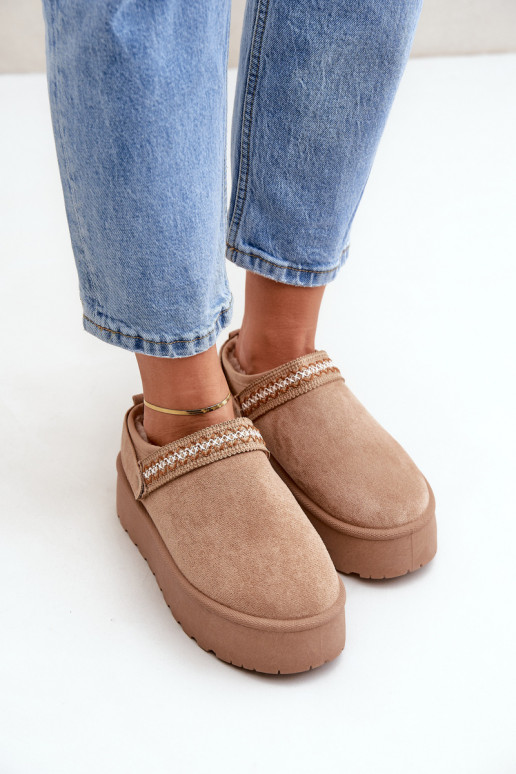 nööpidega lumesaapad Koos Ornate Haftem beeži värvi Selithria