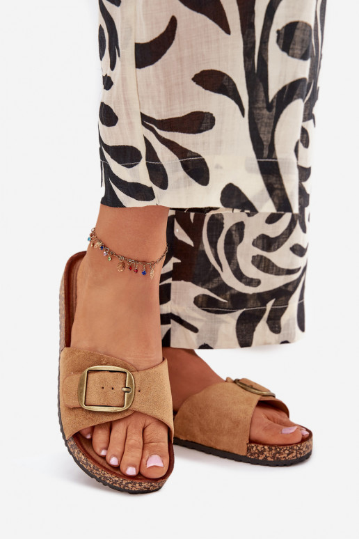 naiste plätud neetide ja pandlaga Korkosissea platvormil pruunid värvi Zavira