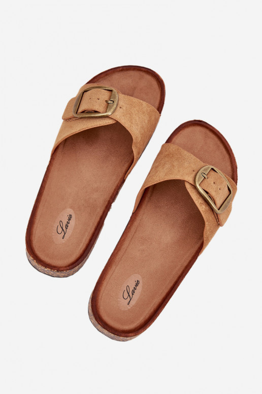 naiste plätud neetide ja pandlaga Korkosissea platvormil pruunid värvi Zavira