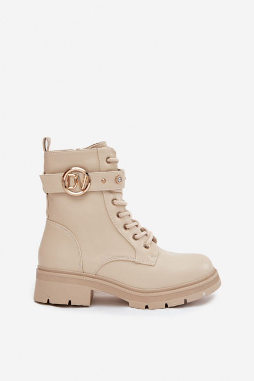 voodriga saapad Pealiste omad Koos Ornate Detalem beeži värvi Talyssa