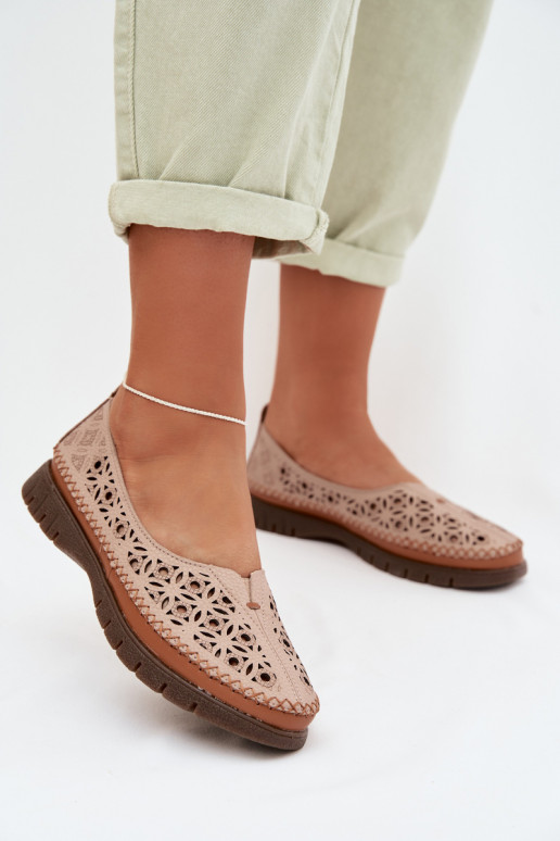 Ažuursed baleriinad Pealiste omadPealturalnej Skóry Sergio Leone SP-006 Tumeroosad värvi