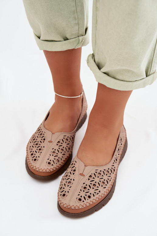 Ažuursed baleriinad Pealiste omadPealturalnej Skóry Sergio Leone SP-006 Tumeroosad värvi