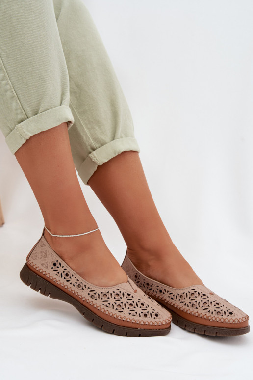 Ažuursed baleriinad Pealiste omadPealturalnej Skóry Sergio Leone SP-006 Tumeroosad värvi