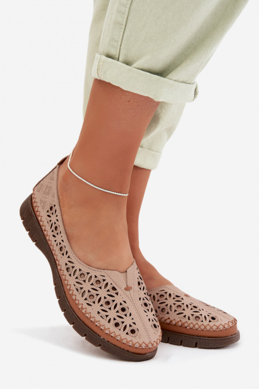 Ažuursed baleriinad Pealiste omadPealturalnej Skóry Sergio Leone SP-006 Tumeroosad värvi