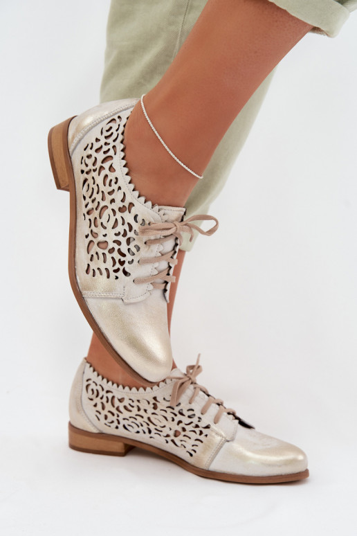 Pealhk Ažuurne jalatsid Pealiste omad Zazoo 3195 Kuldset värvi