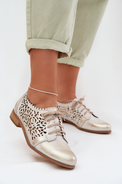 Pealhk Ažuurne jalatsid Pealiste omad Zazoo 3195 Kuldset värvi