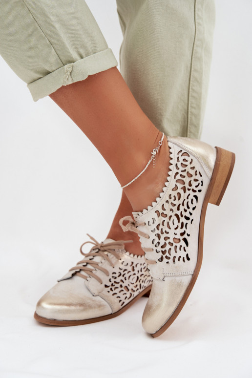 Pealhk Ažuurne jalatsid Pealiste omad Zazoo 3195 Kuldset värvi