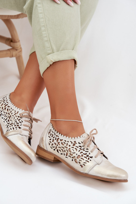 Pealhk Ažuurne jalatsid Pealiste omad Zazoo 3195 Kuldset värvi