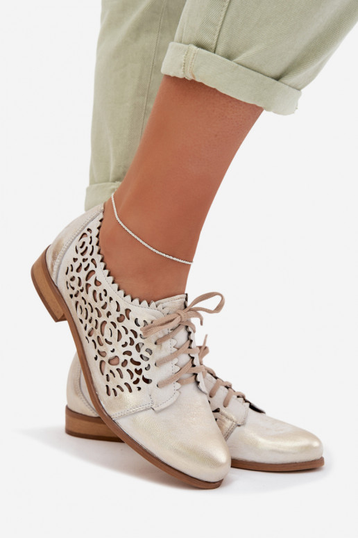 Pealhk Ažuurne jalatsid Pealiste omad Zazoo 3195 Kuldset värvi