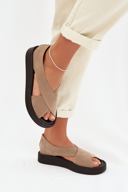 PealistesandaalidPealturalnego seemisnakhsedu Zazoo 3196 beeži värvi