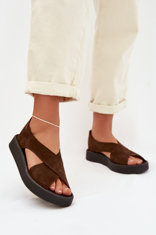 PealistesandaalidPealturalnego seemisnakhsedu Zazoo 3196 pruunid värvi