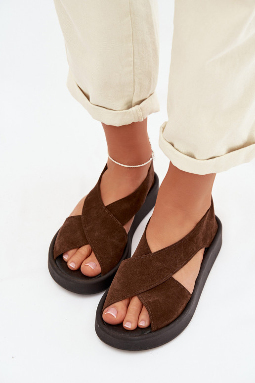 PealistesandaalidPealturalnego seemisnakhsedu Zazoo 3196 pruunid värvi