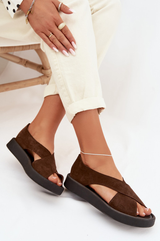 PealistesandaalidPealturalnego seemisnakhsedu Zazoo 3196 pruunid värvi