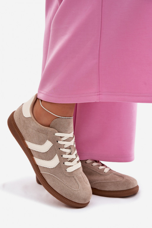 Sneakers tüüpi jalanõud Pealiste omadEco Suedeu beeži värvi Jesavella