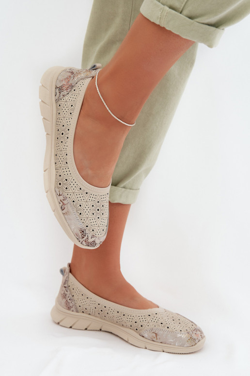 Pealhk Ažuursed baleriinad S.Barski GR61-5973 beeži värvi