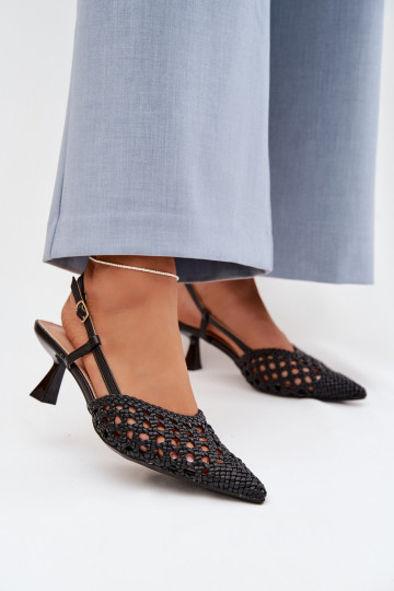 mustriga sandaalid Pealiste omad kõrge jämeda kontsaga msuud Selinae 2