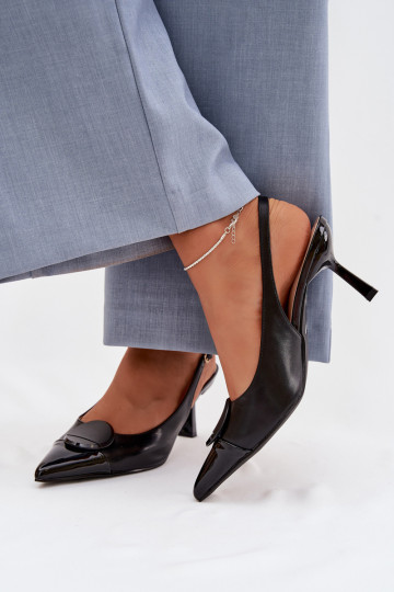 Pealistesandaalid kõrge jämeda kontsaga Koos Ornate Detalem msuud Sellel onriae