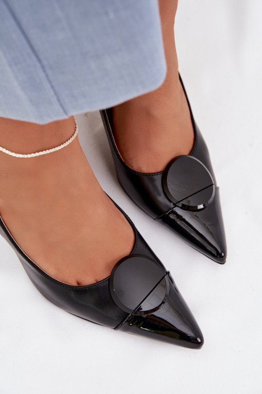 Pealistesandaalid kõrge jämeda kontsaga Koos Ornate Detalem msuud Sellel onriae