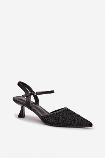 Pealistesandaalid kõrge jämeda kontsaga võrguga msuud Brilora 2