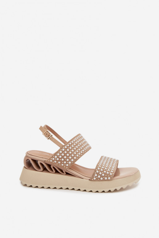 Pealhk Seemisnahast kingad Kaunistusega D&A CR61-3067 beeži värvi