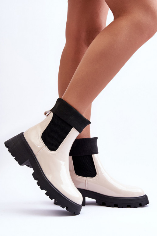 stiilsed saapad Laque Pealiste omad beeži värvi Pavo