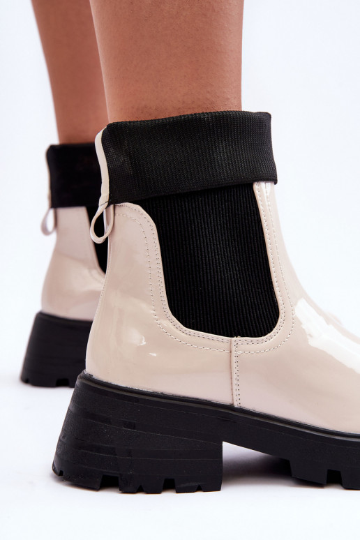 stiilsed saapad Laque Pealiste omad beeži värvi Pavo