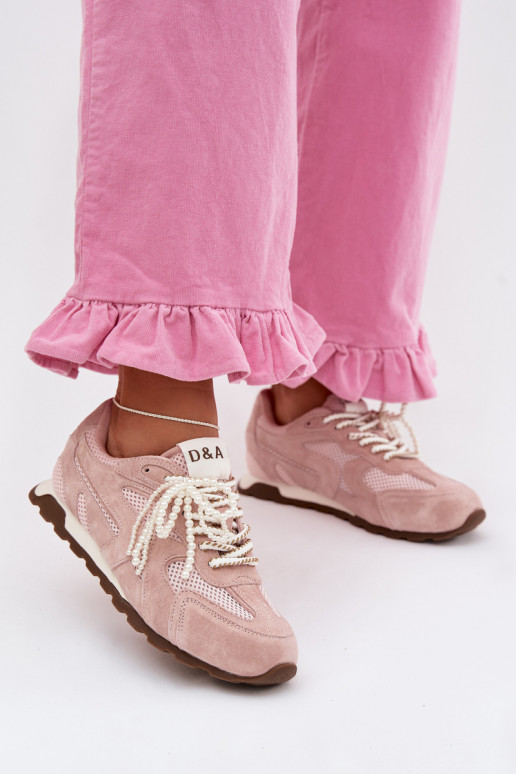 Pealhk seemisnakhsed Sneakers tüüpi jalanõud Pealiste omad MK61-0705 Tumeroosad värvi