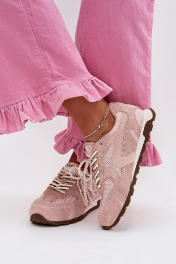 Pealhk seemisnakhsed Sneakers tüüpi jalanõud Pealiste omad MK61-0705 Tumeroosad värvi 2
