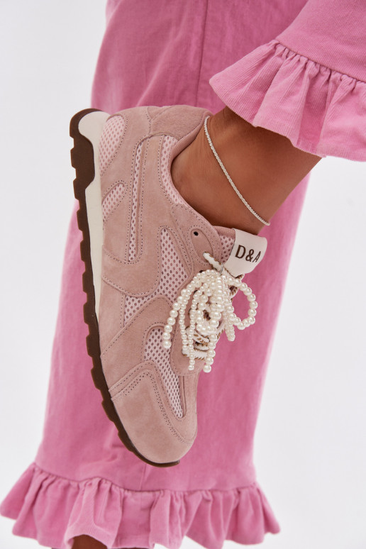 Pealhk seemisnakhsed Sneakers tüüpi jalanõud Pealiste omad MK61-0705 Tumeroosad värvi