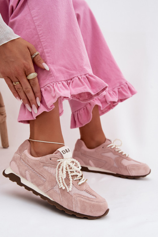 Pealhk seemisnakhsed Sneakers tüüpi jalanõud Pealiste omad MK61-0705 Tumeroosad värvi