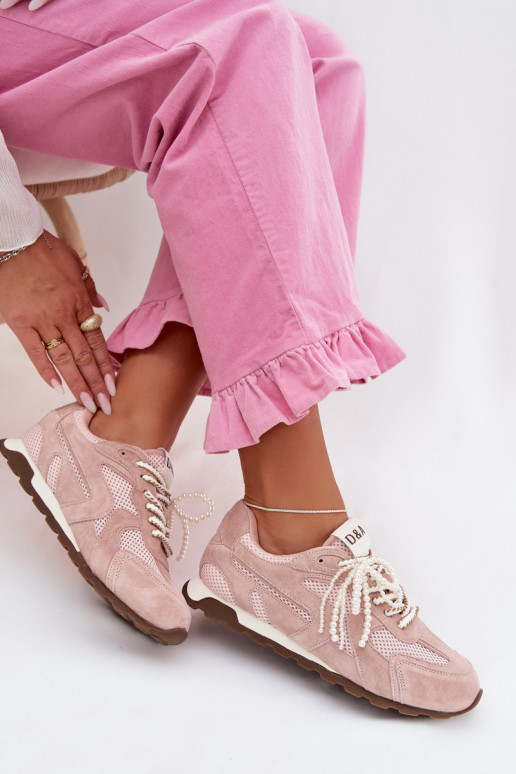 Pealhk seemisnakhsed Sneakers tüüpi jalanõud Pealiste omad MK61-0705 Tumeroosad värvi